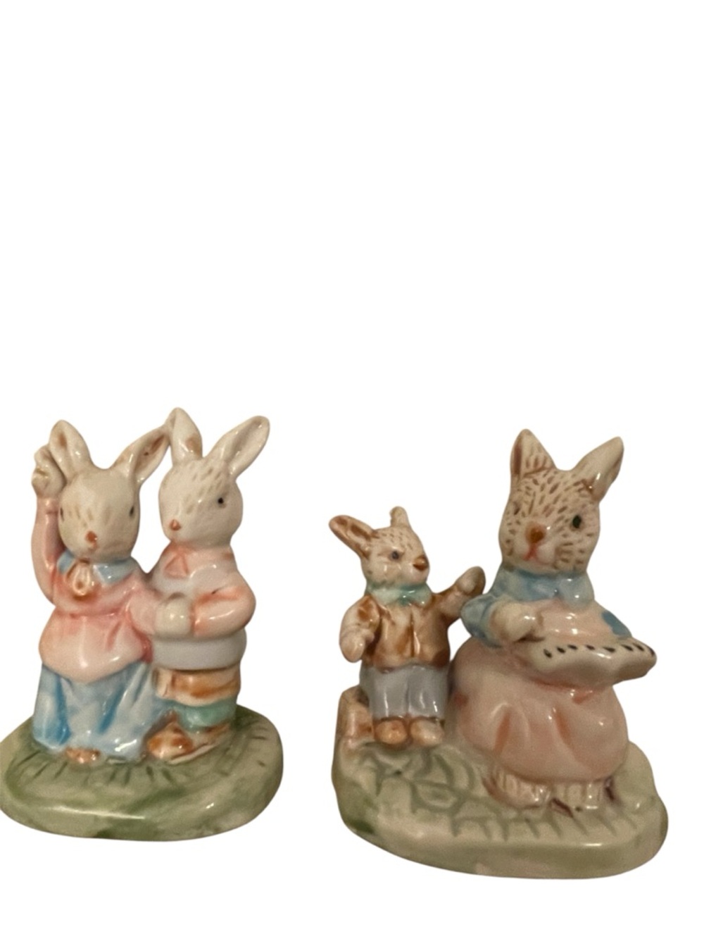 Vintage Albert Kessler Figurine, Bunny Rabbit Family